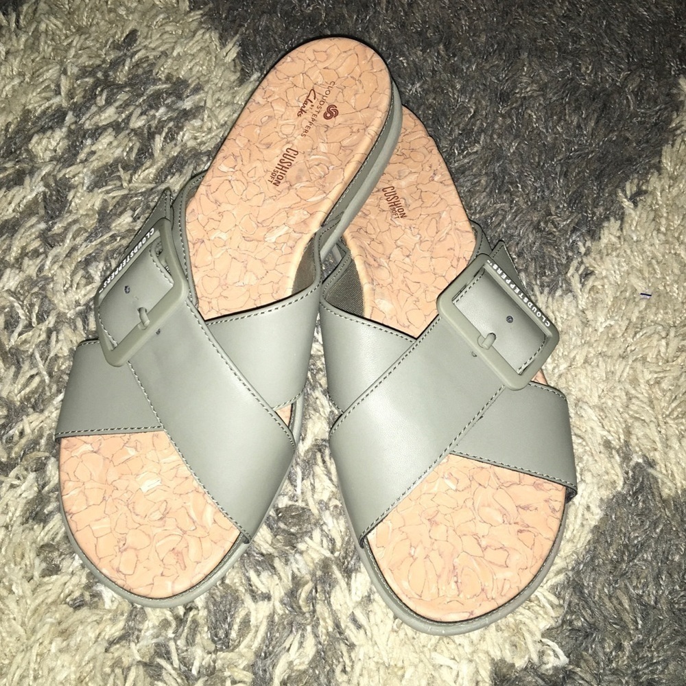 Clarks Cloudsteppers Cushion Soft Slides Sandals … - image 2